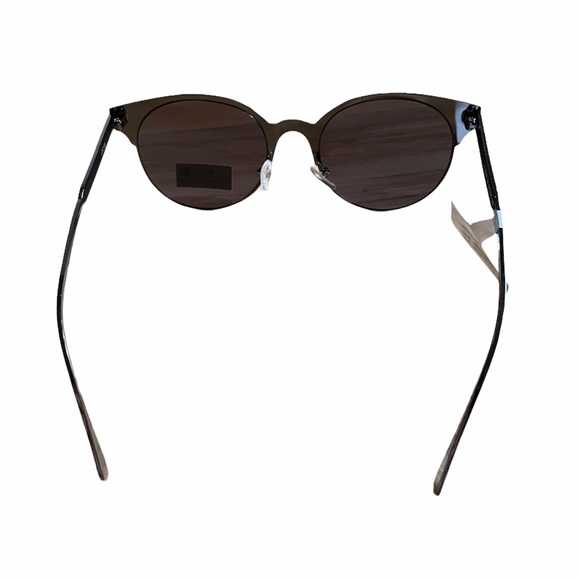 Joe’s Jeans Metallic Gunmetal Square Sunglasses - Picture 3 of 7